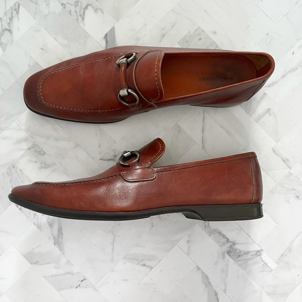 MAGNANNI Voto Leather Bit Loafer Size 8M‎